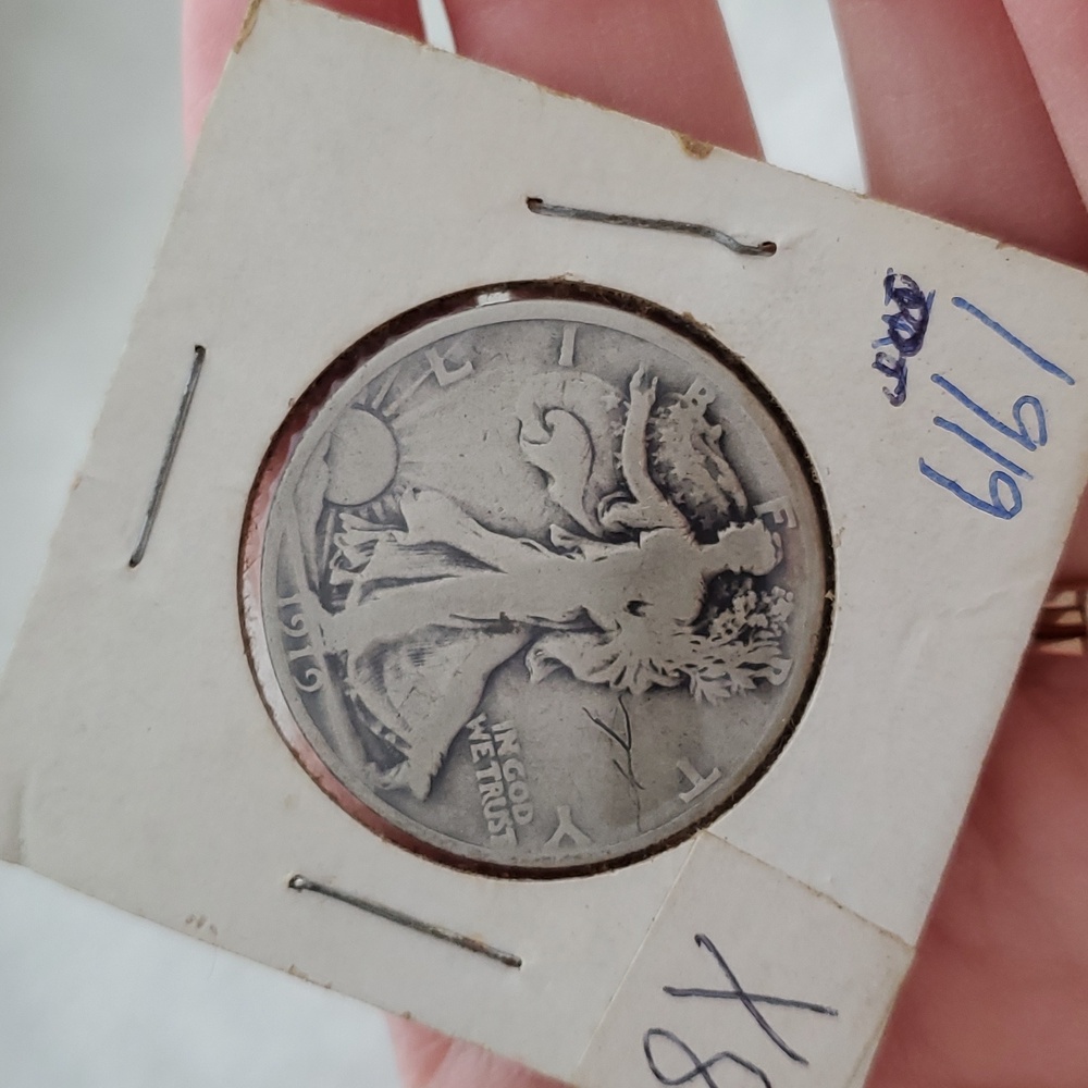 1919 USA Walking Liberty Half Dollar 1/2 Silver Coin Rare - Picture 9 of 9